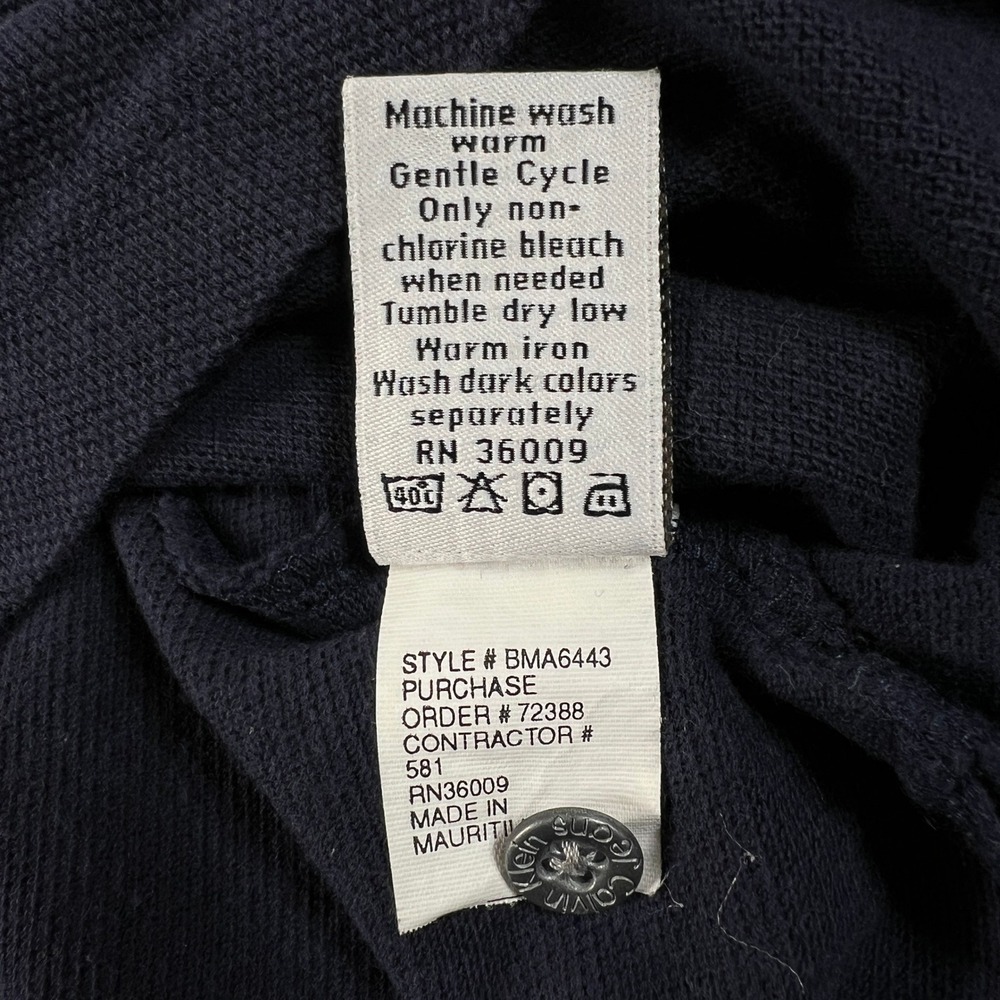 Calvin Klein Jeans Polo Shirt Mens XL Navy Blue Classic Cotton‎ Short Sleeve NWT - Picture 8 of 10